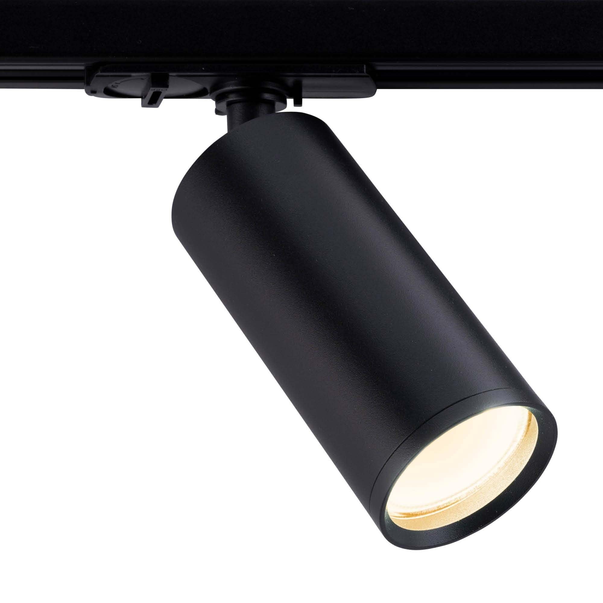 Ledvion systeme rail LED 2m monophase Noir 5 spots blanc chaud