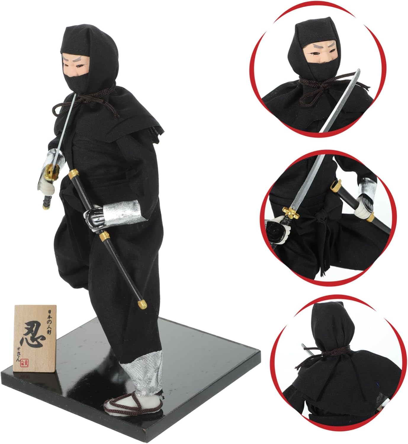 HANABASS Lovely Ninja Doll Figure Japanese Home Decor Artware for Living Room and Office Detailed Design Bright Colors Decorative Ninja Doll for Any Space
