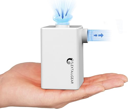 FLEXTAILGEAR - MAX Pump Plus - Bomba de aire portátil con batería de 3600 mAh, recargable por USB, bomba de aire más ligera para inflar rápidamente