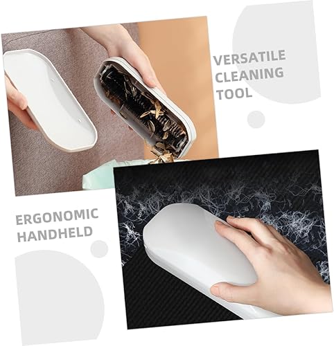 Vista 19 de Paquete de 2 barredoras de migas de mano, cepillo ergonómico para limpieza de mesa, sofá, suelo y cama, material ABS multifuncional, 7.87 x 3.26 x