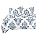 Bedsure Victoria Blue Modern Duvet Cover Set with Zipper Closure Printed King (104"x90")-3 Pieces (1 Duvet Cover + 2 Pillow Shams) Ultra Soft Hypoallergenic Microfiber