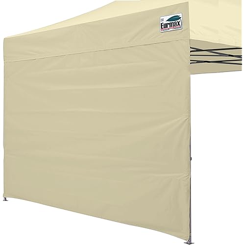 Eurmax Instant SunWall for 10x10 Pop up Canopy,Canopy Walls 10x10， Outdoor Instant Canopies, Removable Zipper End, 1 Pack Sidewall Only (Beige)