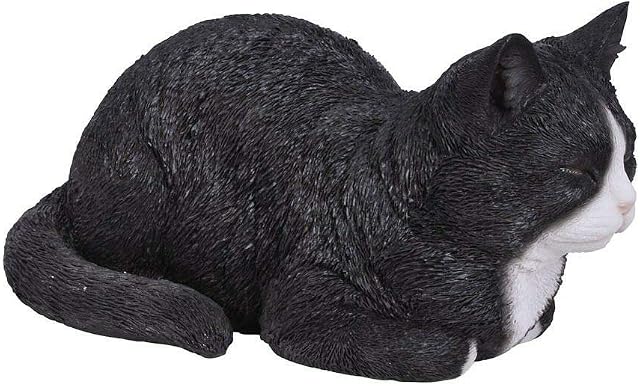 Vivid Arts Dreaming Cat Ornament - Black and White
