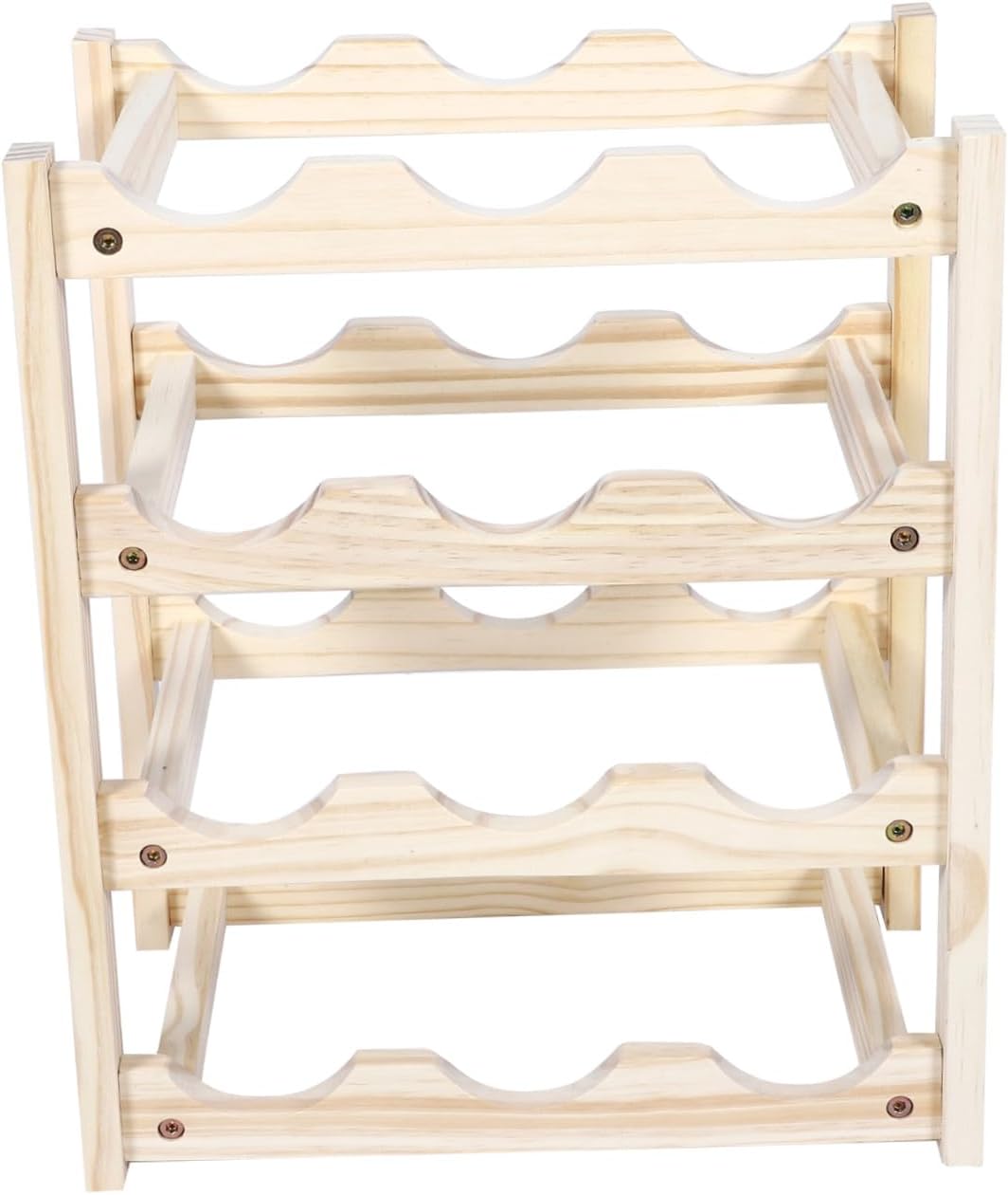 Cabilock 1pc Wooden Wine Rack for Bottles Stylish Decorative Storage Stand for Home Use Real Design for Wine and Entertaining