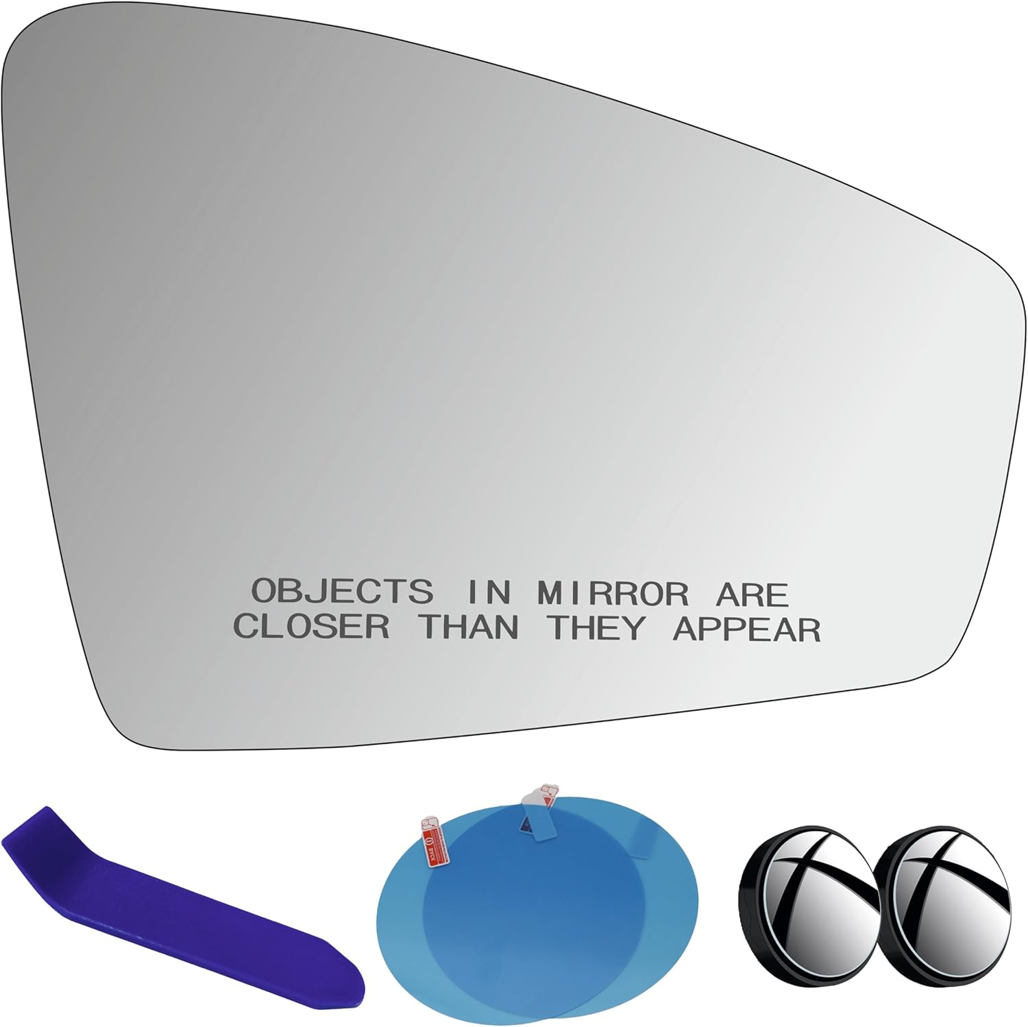EAP Driver Side Mirror Glass Compatible with VW Tiguan 2018-2024, Heated Without Auto Dimming 5NN857521 VW1324112
