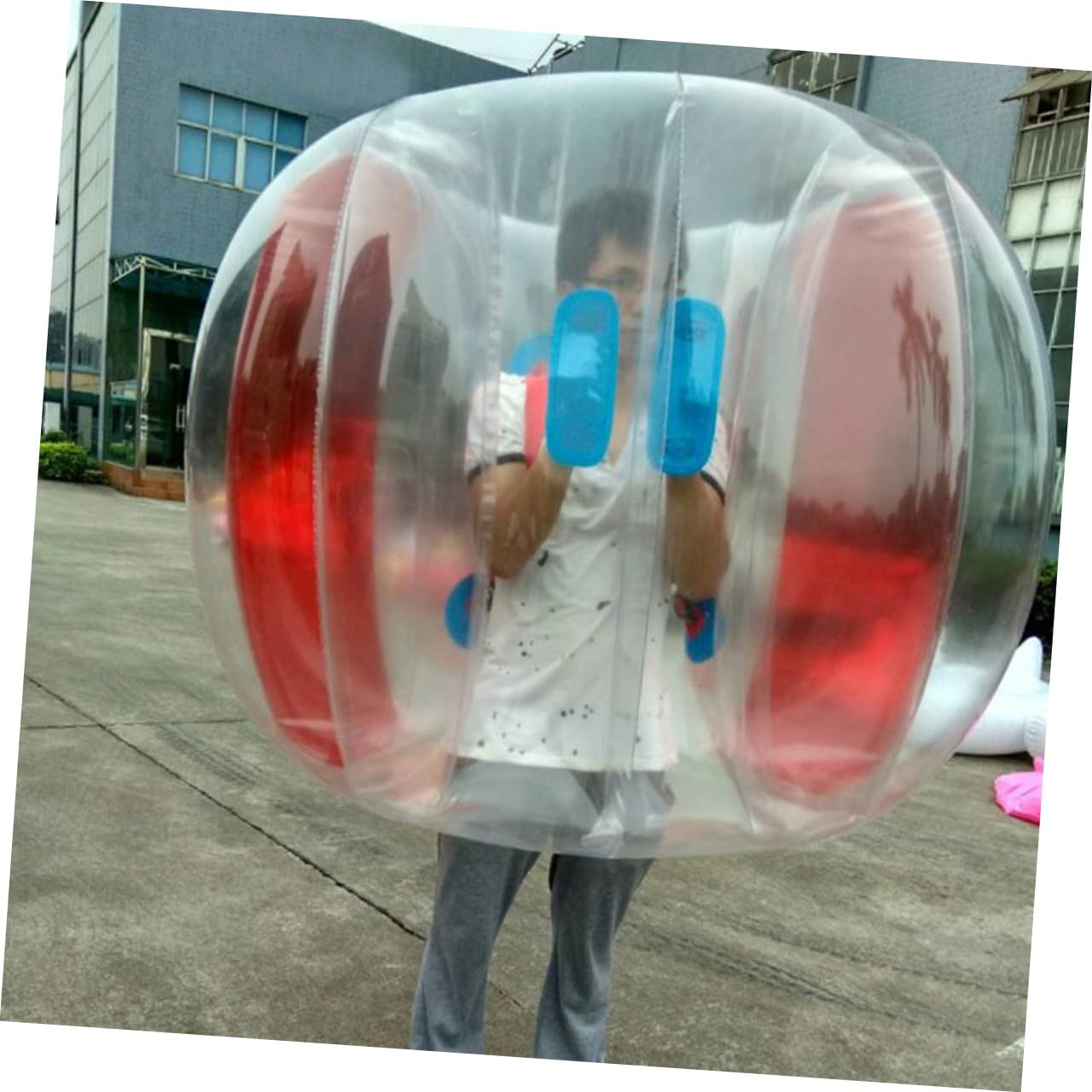 Palla Gonfiabile Bumper in Pvc Rossa per Sport Outdoor Adulti | Gioco D’urto per Spiaggia, Equilibrio e Uso in Attività Ricreative All’aperto
