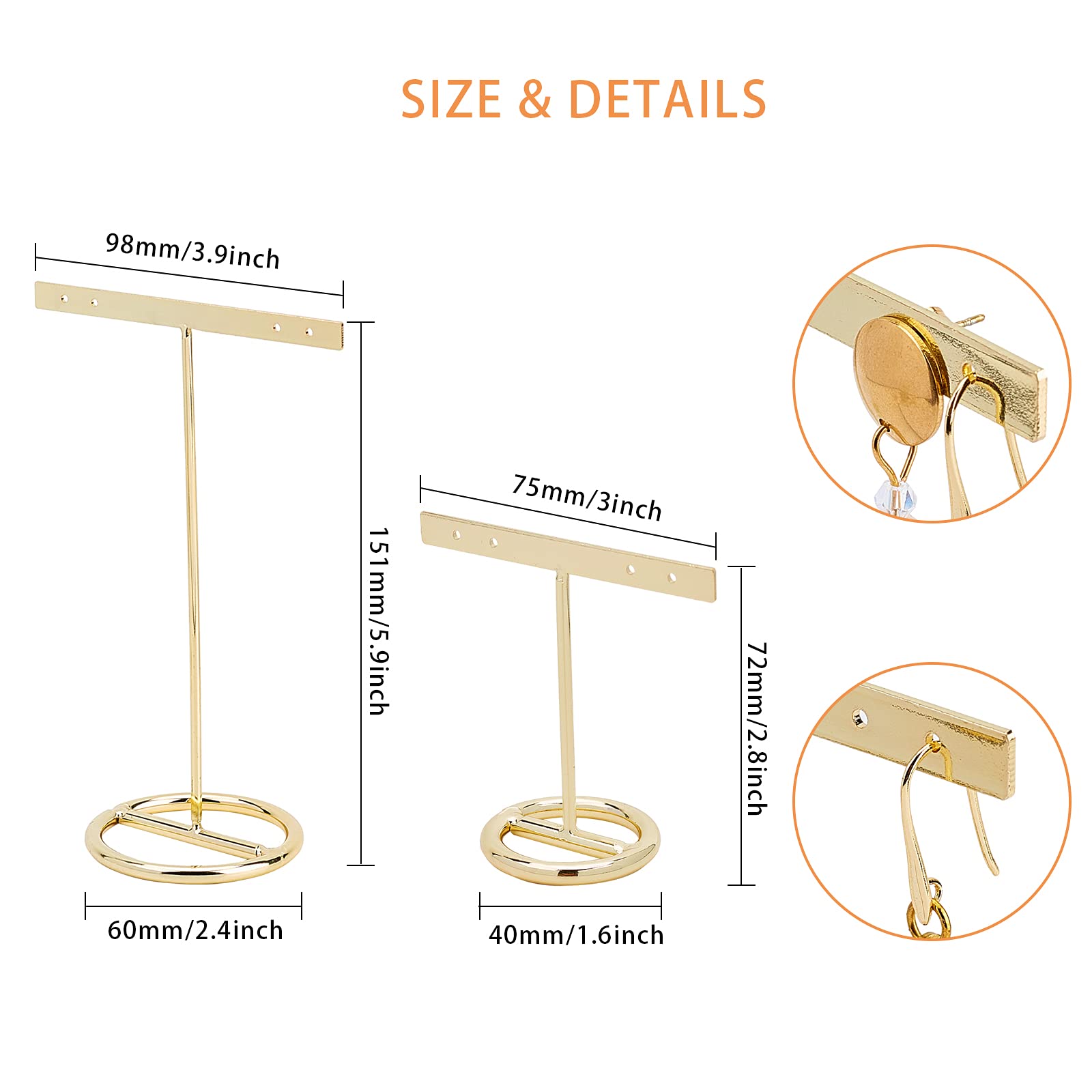 FINGERINSPIRE 2 Stück Schmuckdisplay-Ständer – Kegelförmig, Holz, 10,4 Cm Hoch