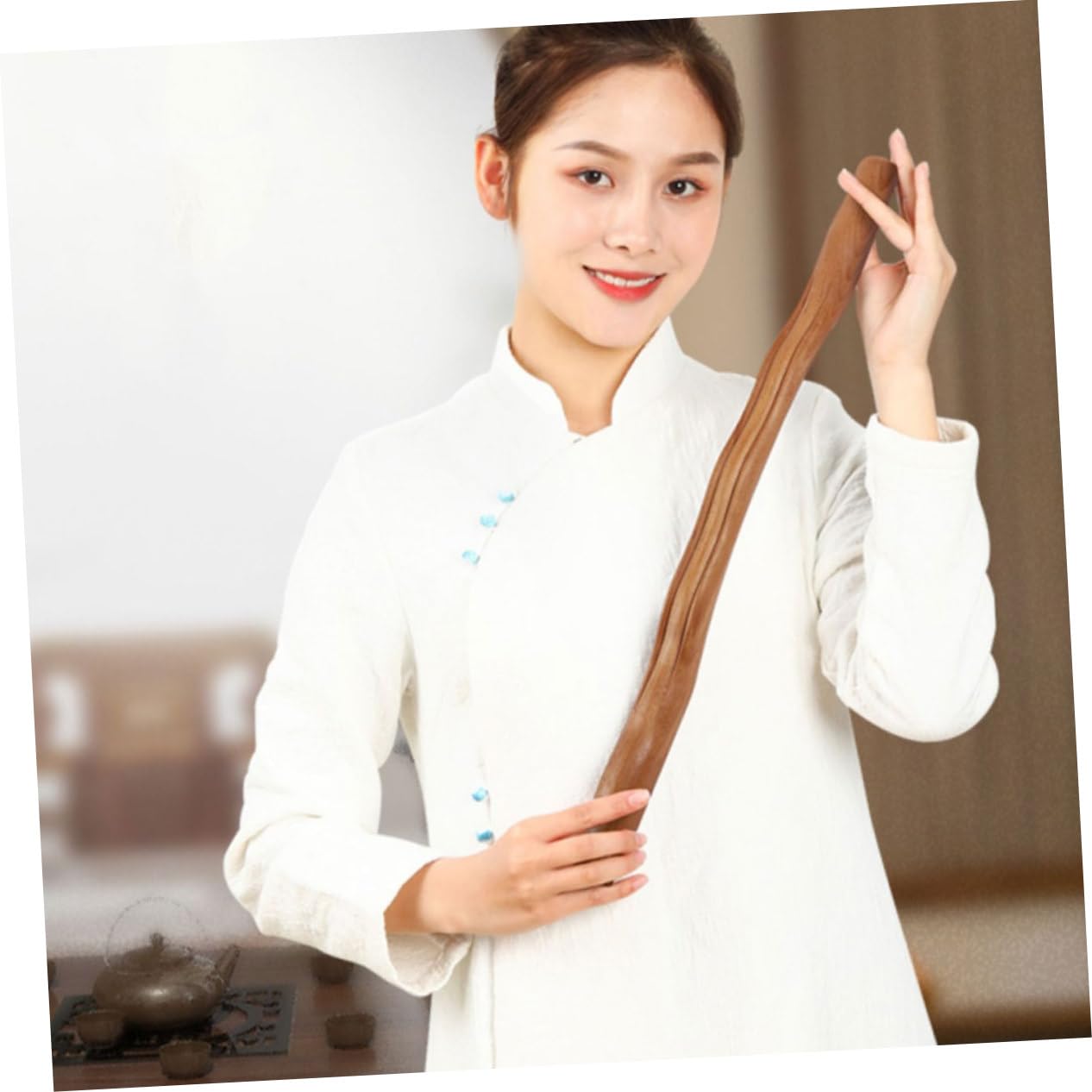 Masajeador de Madera para Masaje Corporal Palo de Masaje 48 Cm Madera Natural Antiestrés Uso en Hogar Relajación Muscular y Alivio para Hombros y Espalda Varios estilos