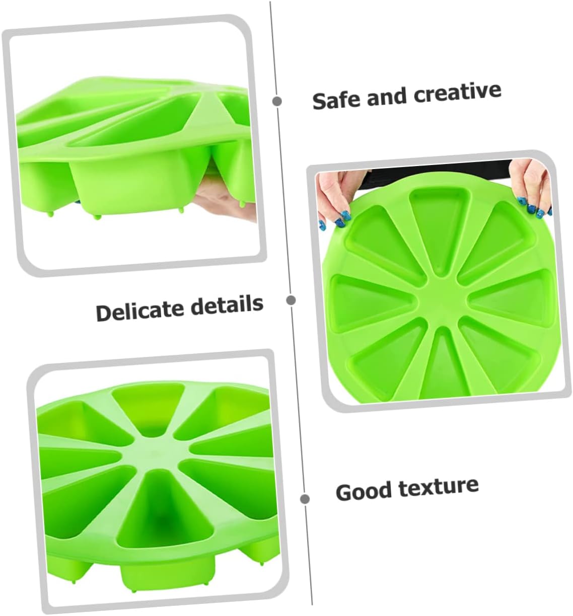 SOLUSTRE 2-Piece Silicone Cake Mold Set Orange Shaped Baking Molds Non-Stick Baking Supplies for Cakes and Desserts