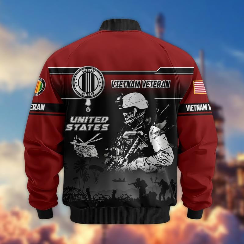 Vietnam Veteran Motorcycle Jacket - Military Jacket, Premium Waterproof Coat, Veterans Day Gift, Full Size S - 6XL - Image 2