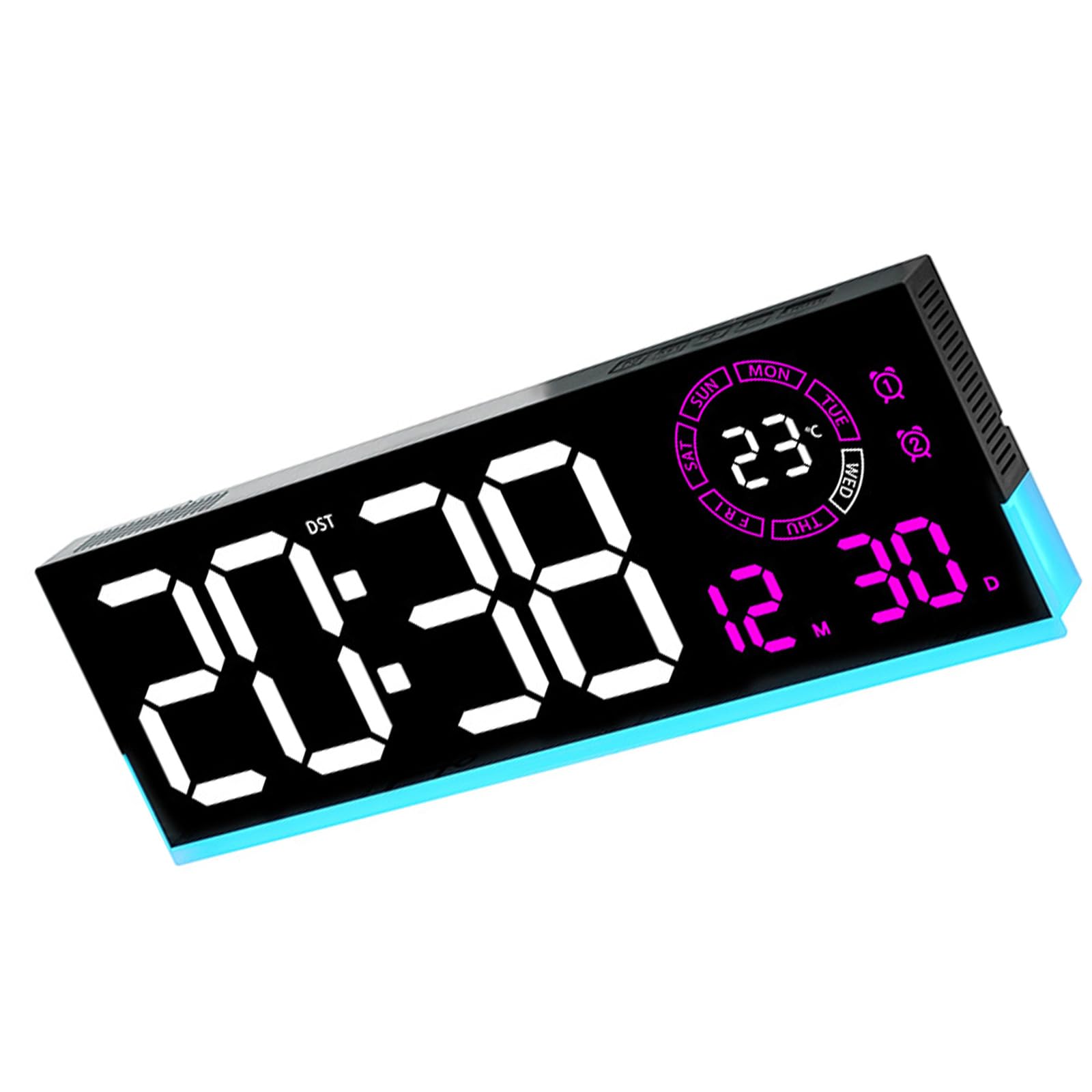Horloge murale numérique LED grande taille moderne pour salon et bureau