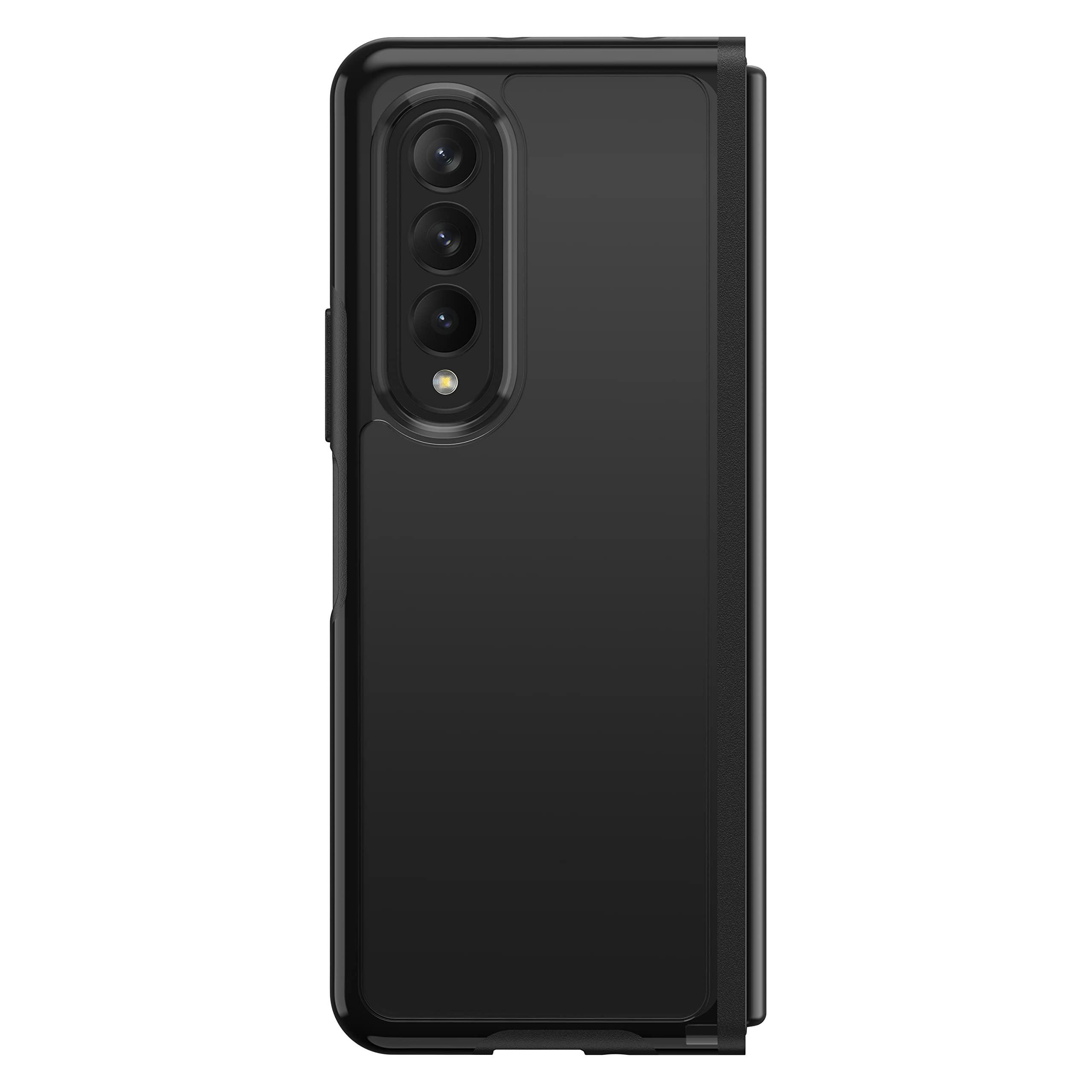 OtterBox Cover per Samsung Galaxy Z Fold3 5G Symmetry Flex, Resistente a Shock e Cadute, in 2 Pezzi, Testata 2X vs Norme Anti Caduta Mil-Std 810G, per telefoni Pieghevoli, Trasparente/Nero