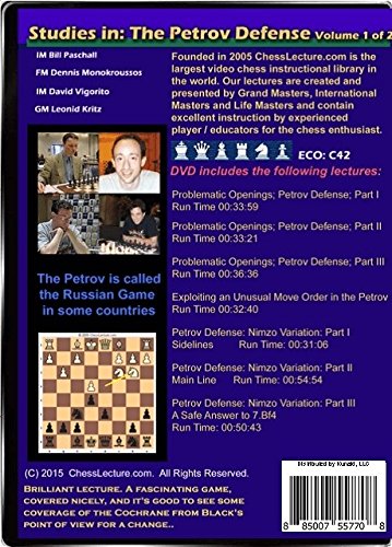 Chess Lecture Studies in: The Petrov Defense - 2 DVDs Volume 129