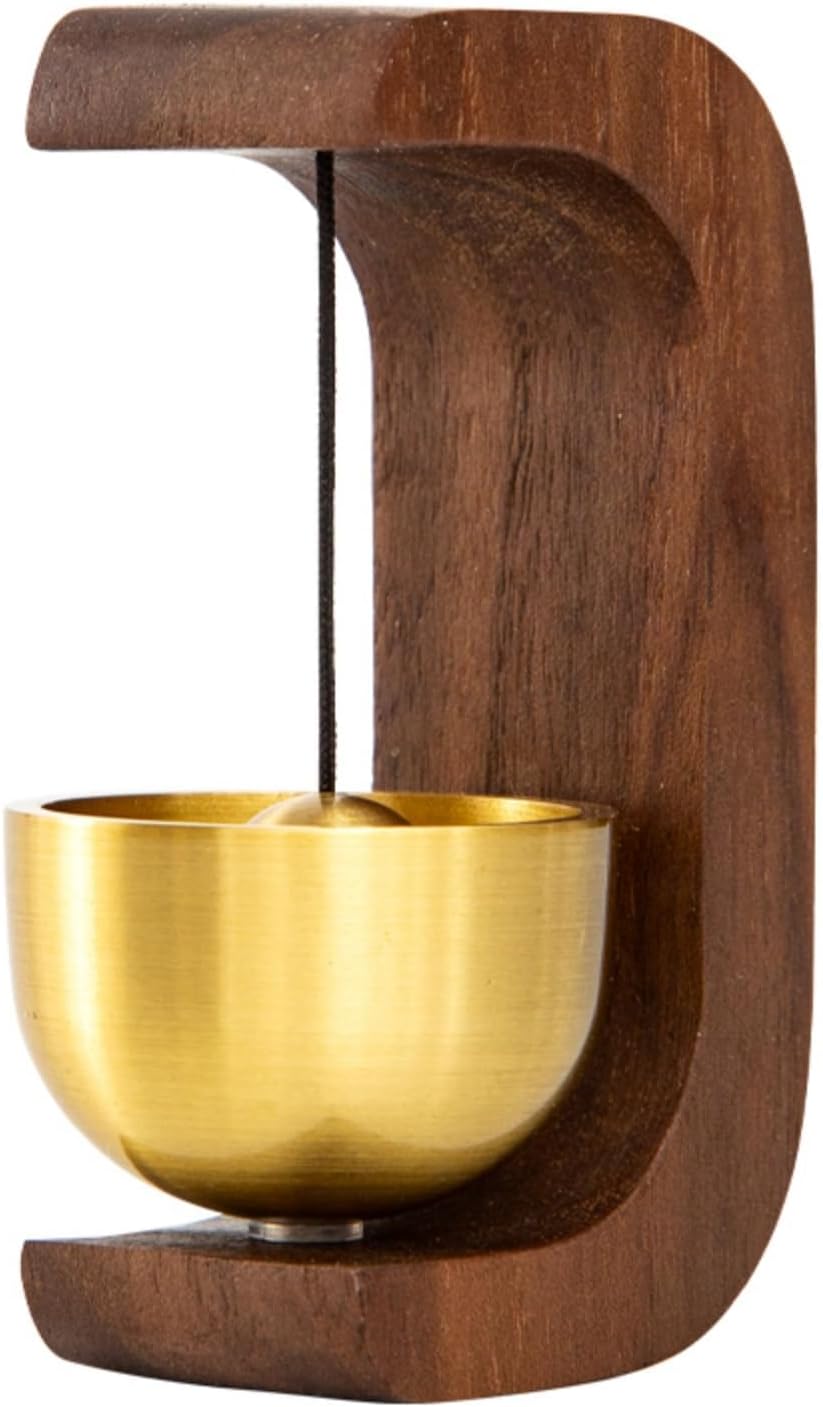 Paporich Shopkeepers Bell for Door Opening, Easy Install Doorbell with Double Sided Tape, Compact Wooden Style Bass Cute Reminder, Hanging Bells for Home Store Door Entry Alert Chime and Decoration