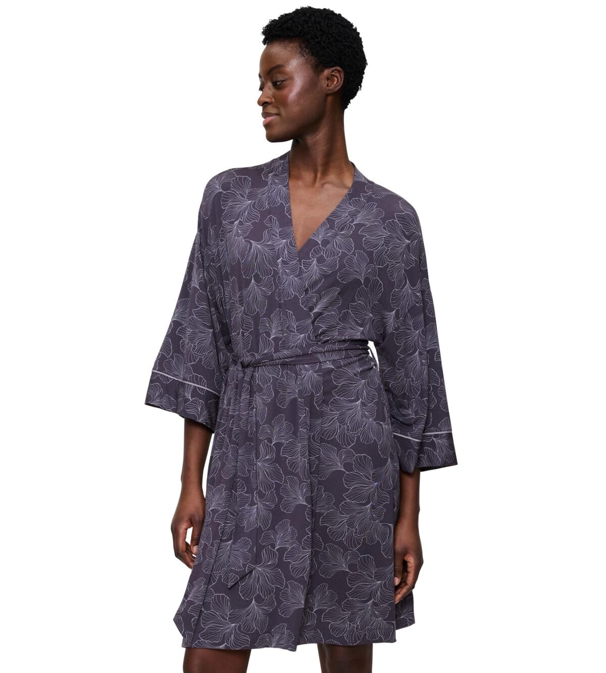 Triumph Women's Aura Spotlight Robe 01 Bathrobe, Grey Combination, 40/42, Grey Combination, 40-42