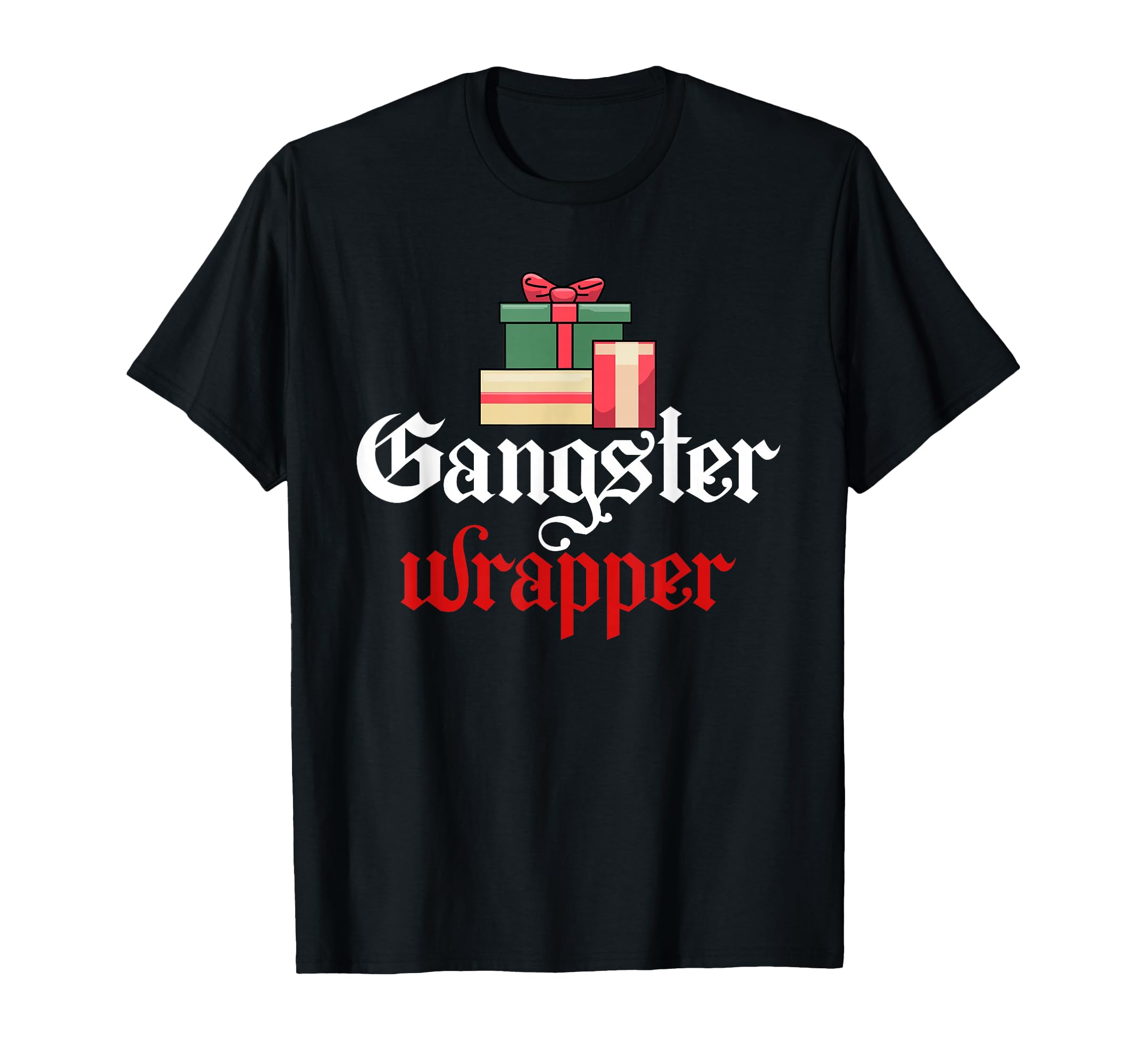 Gangster Wrapper Funny Christmas Pun T-Shirt