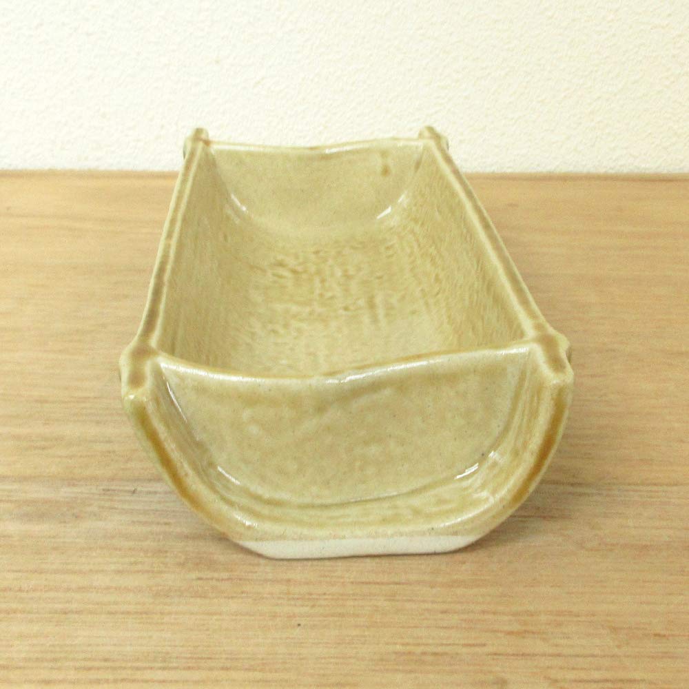 Amazon.co.jp: 刺身皿 向付 黄瀬戸竹割向付 和食器 業務用