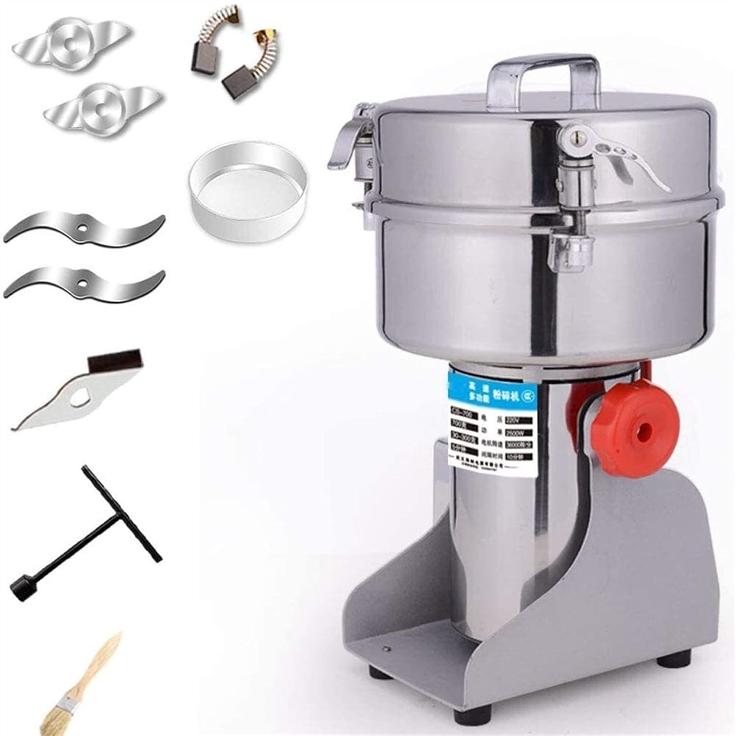 Electric Grain Grinder 300G Electric Grain Grinder 1500W Superfine Stainless Steel Grain Mill for Grinding Various Grains Spice Mill Herb Grinder,Pulverizer Powder Machine(110v)