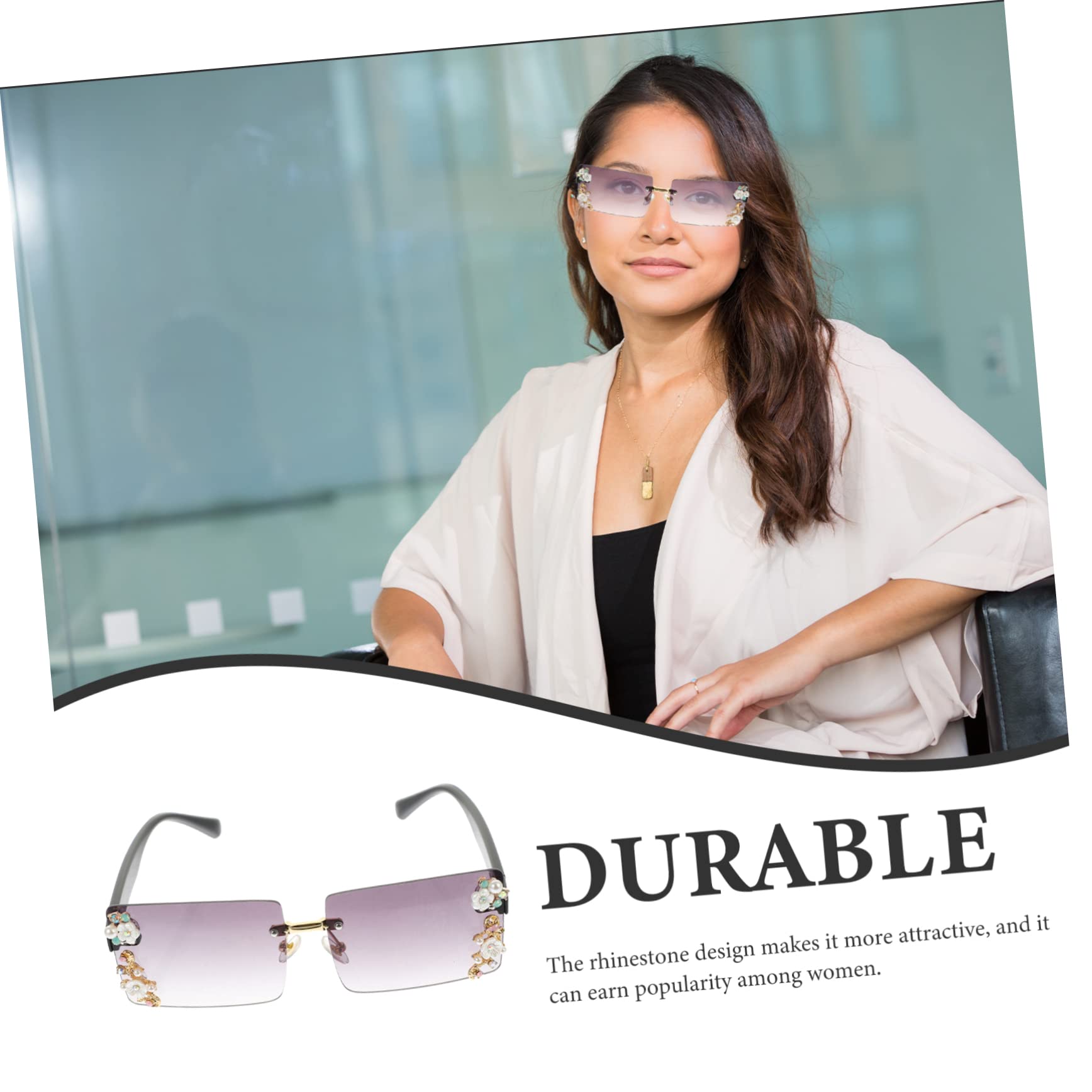 VALICLUD 5stücke Dekorative Sonnenbrille Mit Strass Für Damen Modisches Accessoire Für Partys Und Laufstege Mit Verlaufsglas Leicht Und Tragbar Uv-schutz Für Klare Sicht Im Sommer