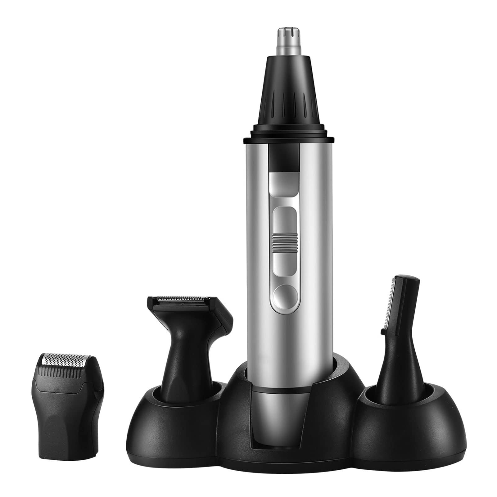 4 in 1 Nose Hair Trimmer for Men Battery Powered Nose and Ear Trimmer Clipper Waterproof Eyebrow Facial