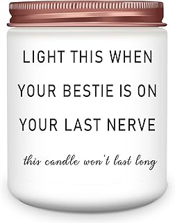 Homsolver Bestie Gifts for Women, Birthday Christmas Gift for Bestie, Best Friend Birthday Gifts for Women, Besties, Friend, BFF, Her, Funny Lavender Candles for Besties