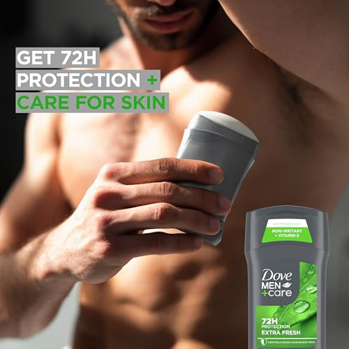 DOVE MEN + CARE Antiperspirant Deodorant Stick Extra Fresh, 4 Count, 2.7 oz