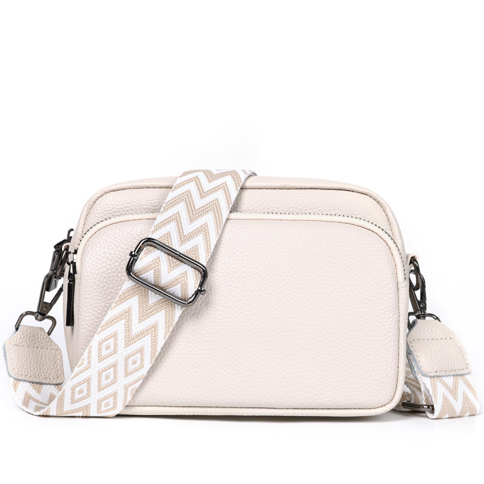 TANTOMI Umhängetasche Damen Klein, Crossbody Bag Damen Handytasche zum Umhängen, Moderne Handtasche Damen Klein mit Breitem Schultergurt, Damen Tasche Tägliches Arbeiten, Einkaufen,Reisen