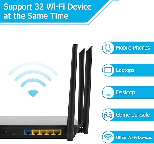 Miniatura 7 de Router 4G LTE de doble banda con ranura para tarjeta SIM módem desbloqueado, soporte de punto de acceso móvil de 1200 Mbps AT&T y T-Mobile,