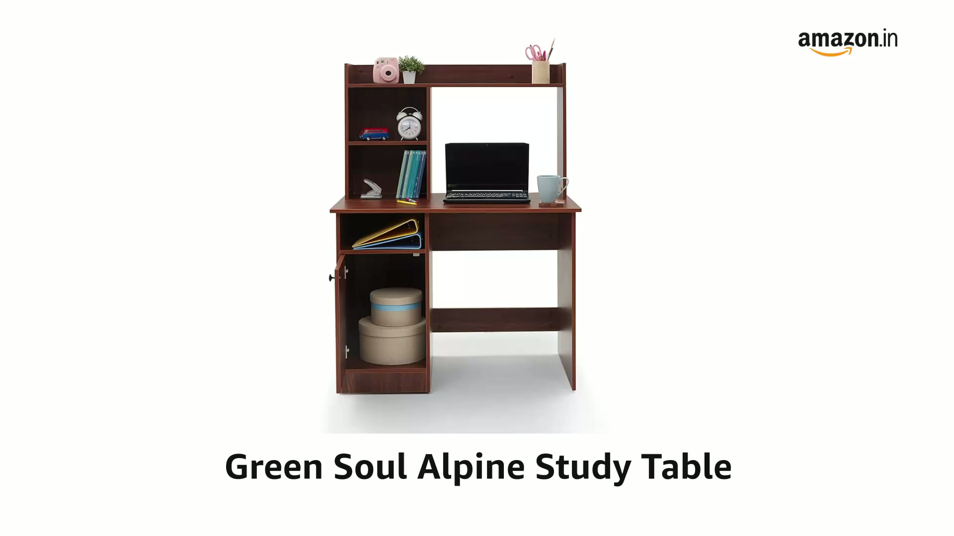 Green Soul Alpine Computer Table with Hutch Design