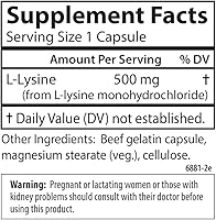 Vista 5 de Carlson Labs L-lisina, 500 mg, 100 cápsulas