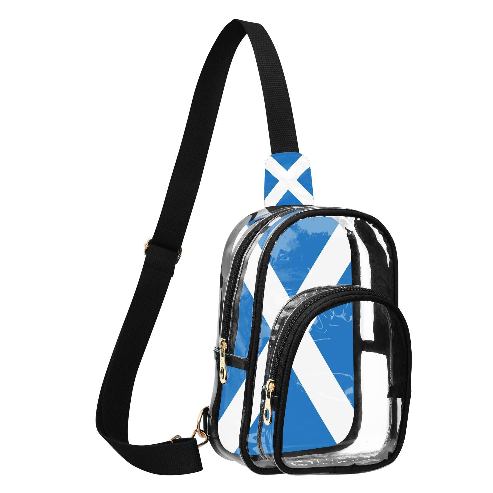 Sac banane transparent GuoChe avec sangle réglable et plusieurs compartiments pratiques - 6