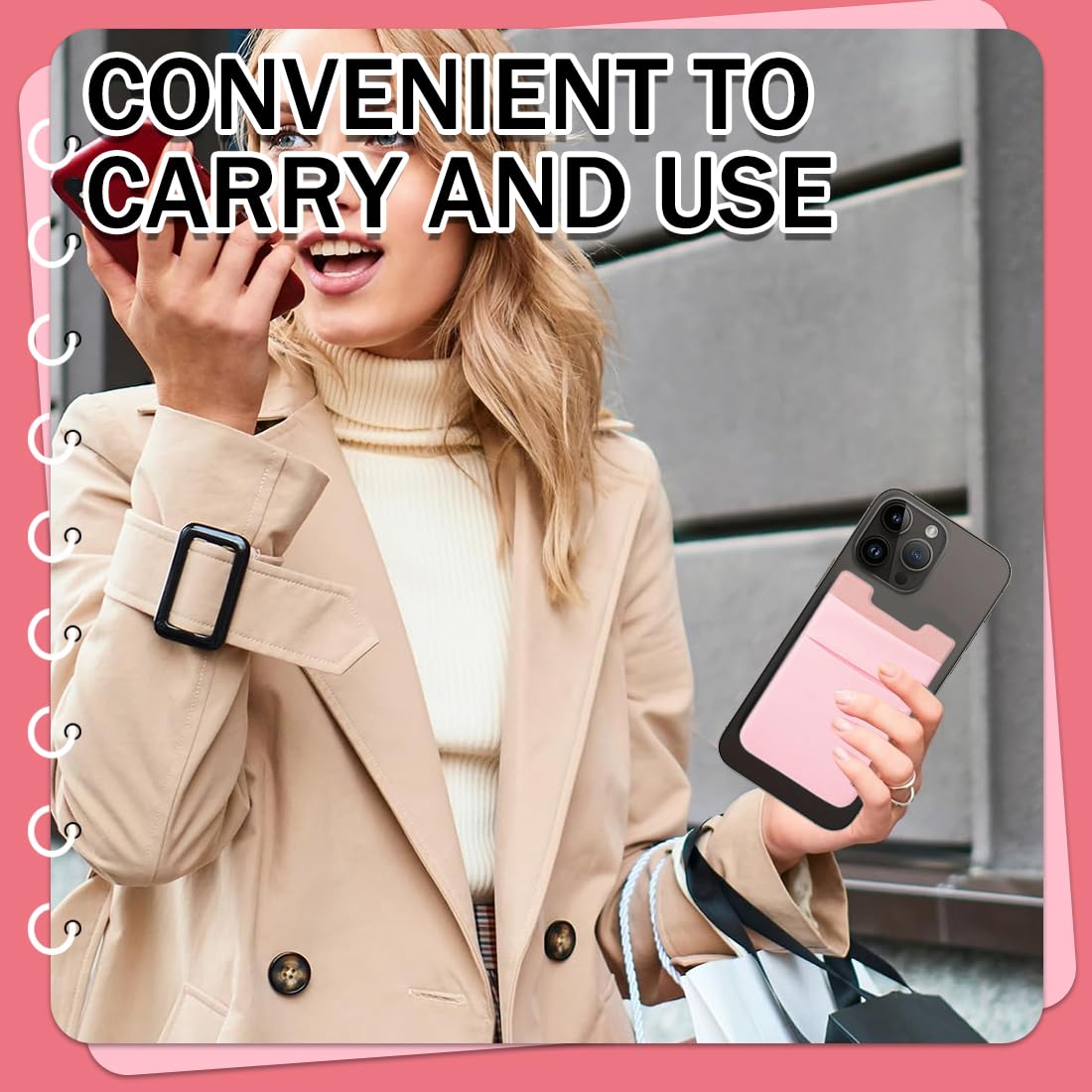 3 Pezzi Porta Carte di Credito per Cellulare, Maniche in Carta Elastica, Titolare Della Carta per Cellulare Adesivo, Tasca Adesiva Per Tessere Carte Badge Taschino Autoadesivo Per Cover