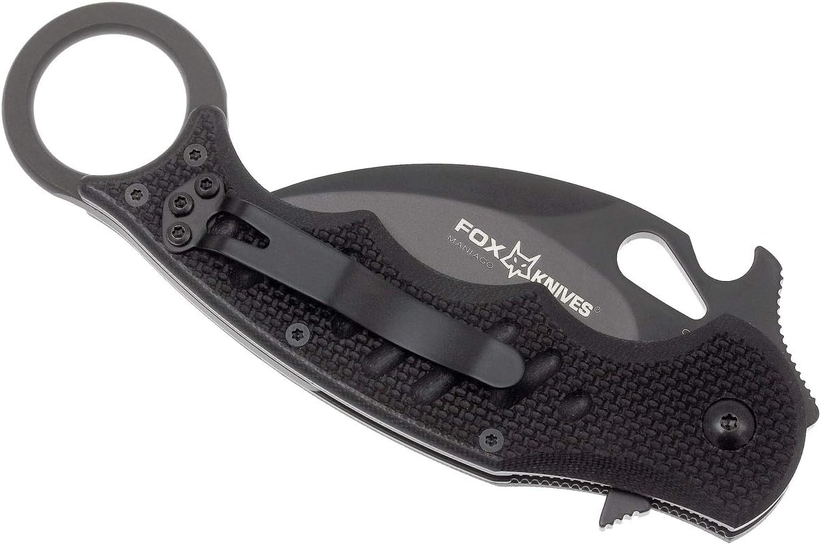 FOX 479 G10 Black Emerson Wave Folding Karambit