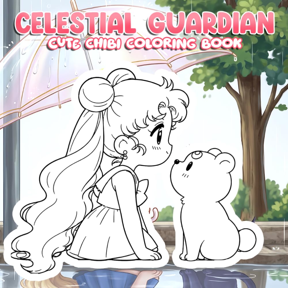 Chibi Celestial Guardian Coloring Book: Manga Starlight Sailor Coloring Pages With Adorable Fantasy Designs, Great Gifts For Fantasy Lovers To Have Fun And Relax