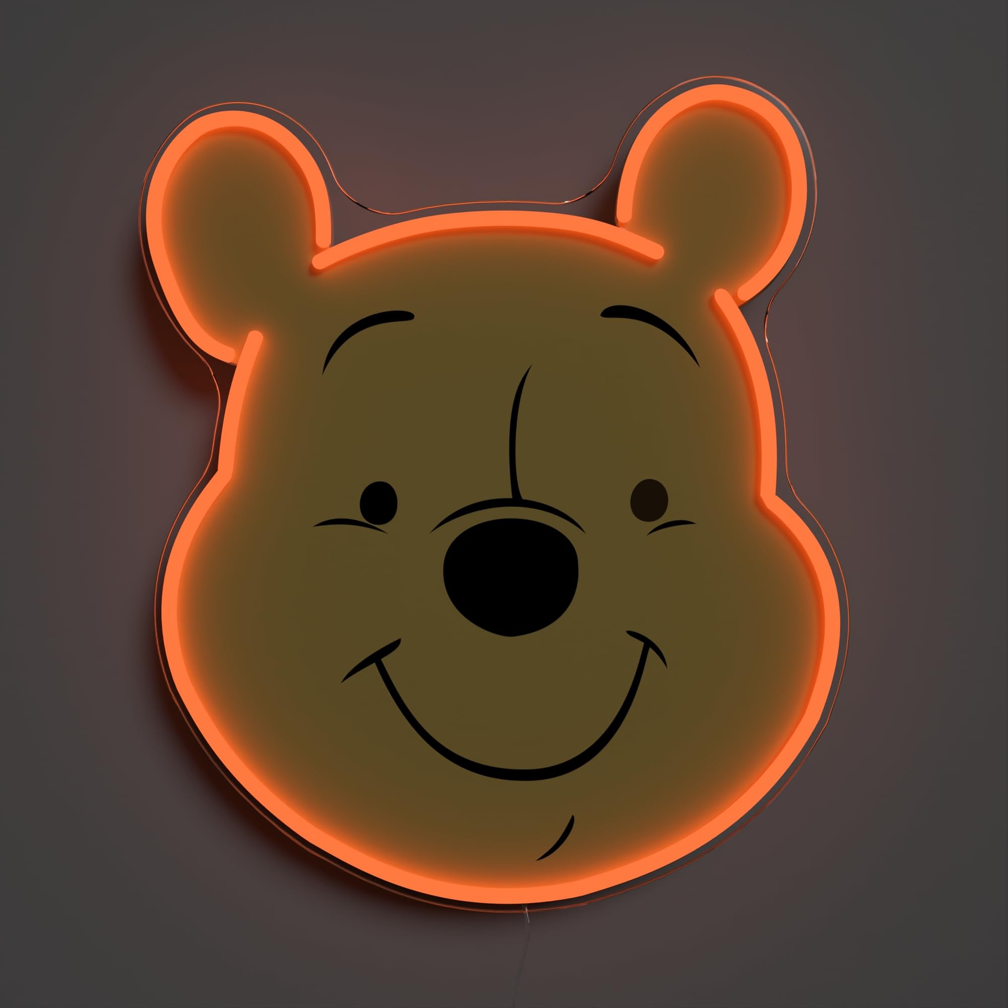 Yellowpop Letreros de neón, Disney Winnie The Pooh (cara), letreros de neón para decoración de pared, luces LED de neón de bajo consumo para todas las paredes, fácil de instalar, letrero de neón