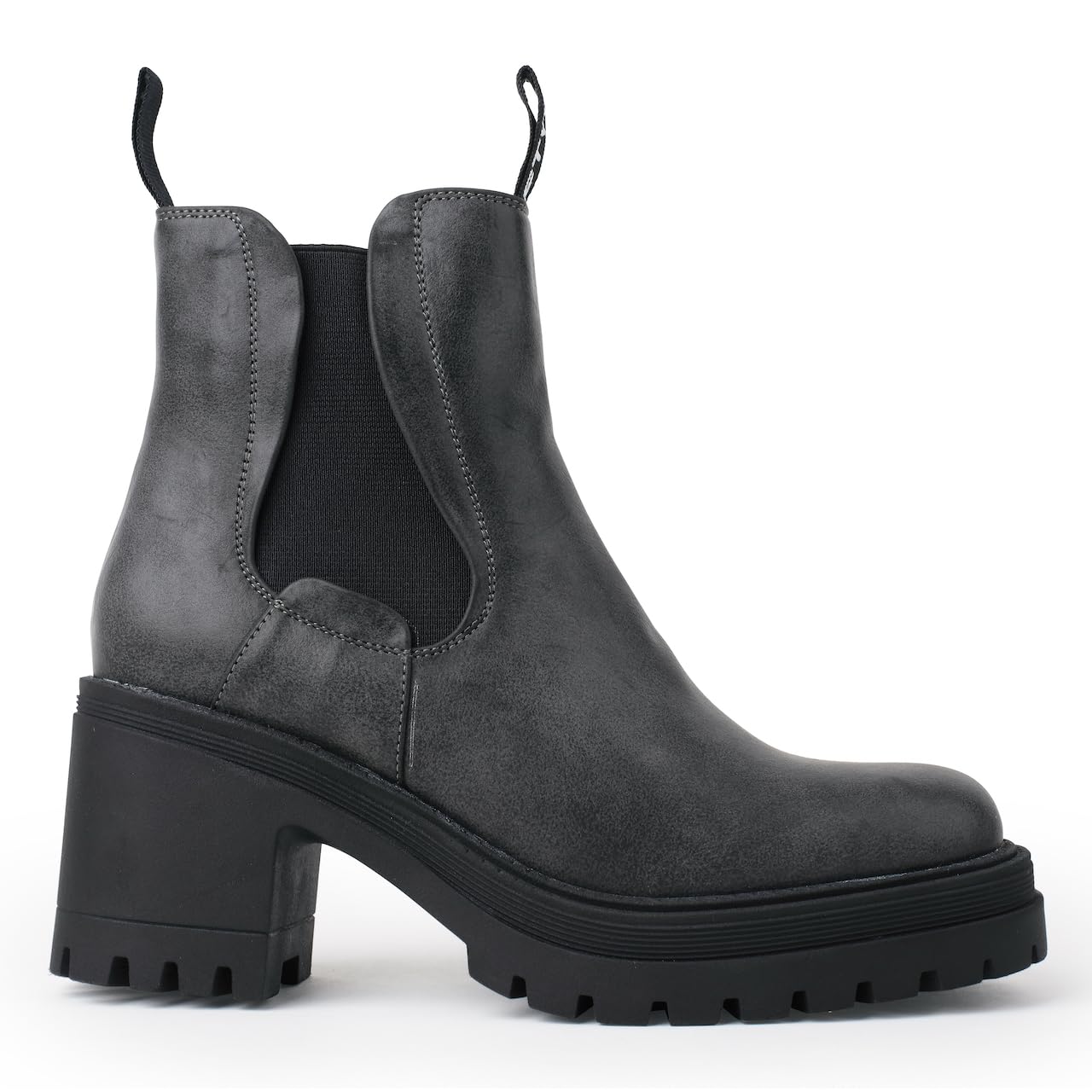 Botas Cortas Mujer Al Tobillo - Estilo V Camel, Talla 40 EU, Suela Dentada Y Exterior Efecto Ante