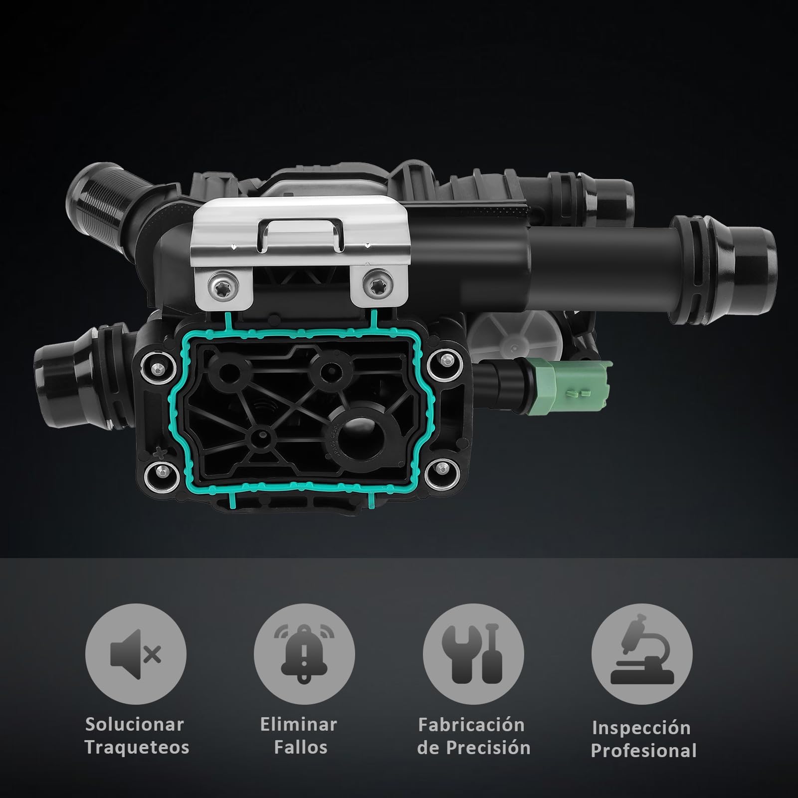 KAOLALI Termostato refrigerante 301 308 9803549480 9850364680 Termostato compatibile per 1.6 BlueHDi / 1.6 Turbo d C3 BERLINGO C-ELYSEE C4 DS SPACETOURER JUMPY 208 2008 301 308 3008 508 5008