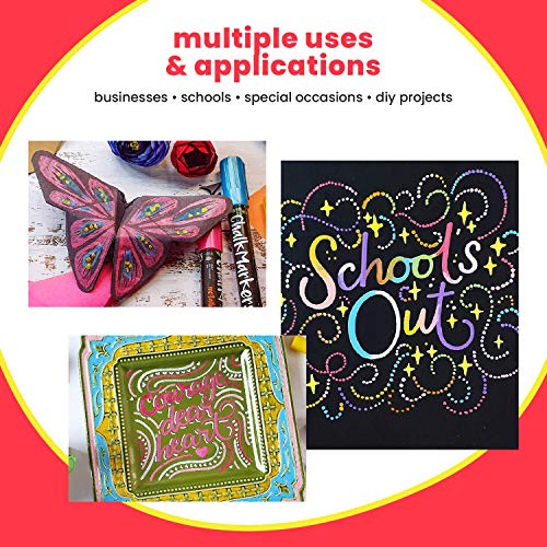 Metallic krijtstiften - 10 stuks krijtstiften - voor krijtbord, whiteboard, Blackboard, raam, labels, Bistro, glas - nat… - Image 5