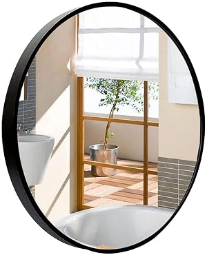 Bathroom Mirror Cosmetic Mirror Wall Mirror Wall Mirror Bathroom Mirrors Bedroom Vanity Mirror Large Round Metal Frame Mirror