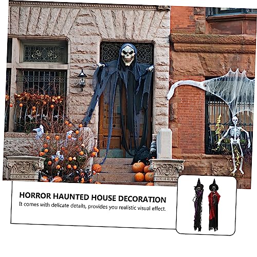 2 Crânes Sonores Halloween avec Grosse Chaîne RLKHXBS Déco Suspendue
