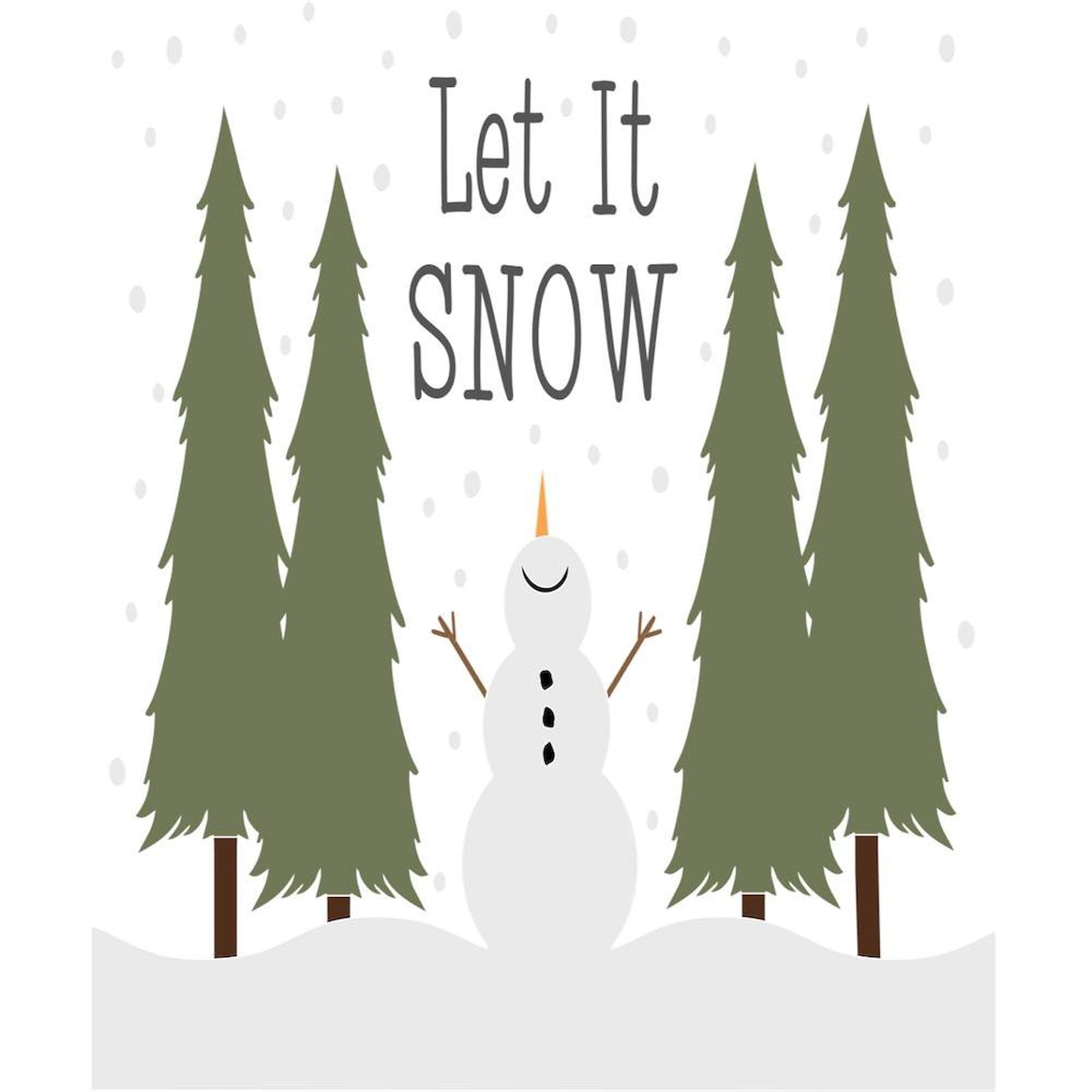 CafePress Let It Snow Snowman Twin Duvet Cover, Printed Comforter Cover, Unique Bedding,