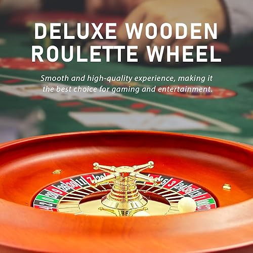 Miniatura 6 de hklllm Rueda de ruleta de 11 pulgadas para adultos, rueda de ruleta profesional, rueda de ruleta de madera, excelente para la noche de juegos en