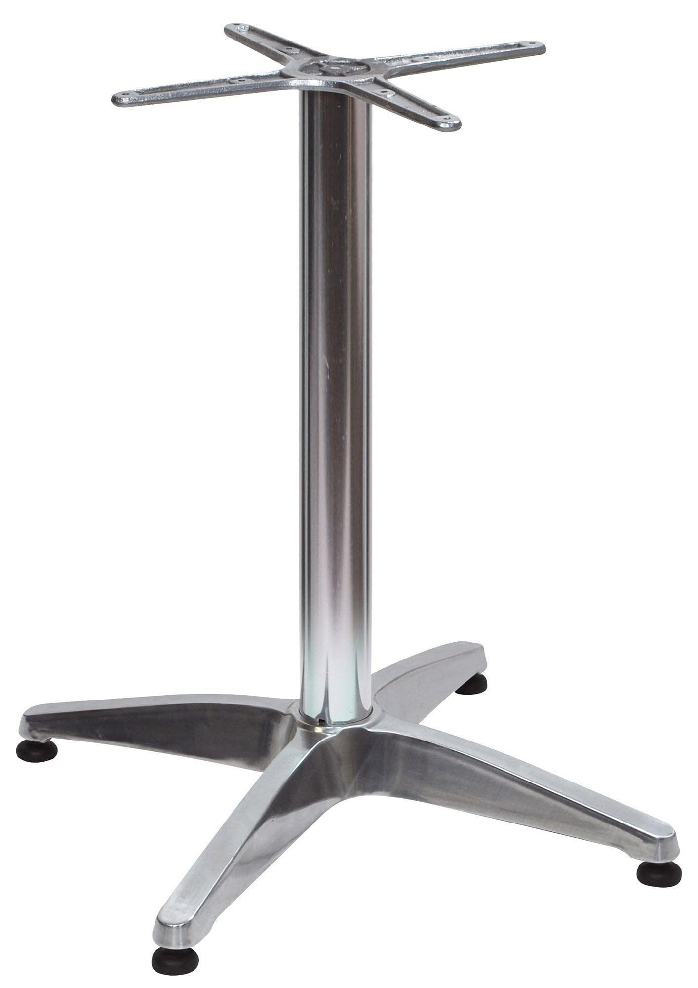 Giordanoshop Base per Tavolo da Giardino con Piede a 4 Razze in Alluminio Silver