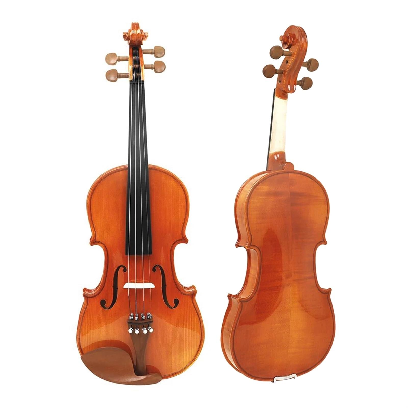 Violino Naturale 4/4 Per Principianti Pannello In Abete Rosso Legno Di Acero Modello Tigre Naturale Sul Retro Set Di Violini(Violin)