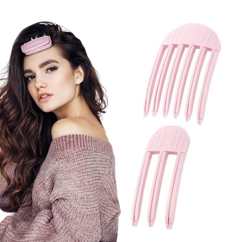 MAYCREATE® Hair Volumizer Volume Clips for Women Men, 2pcs Instant Volumizing Hair Root Lifting Clip, Woman Comb Clip for Fluffy Bangs - No-Trace, Pink-image-29