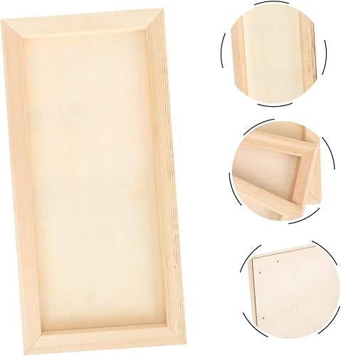 Miniatura 4 de Marcos de pintura de arcilla, 3 piezas, marcos de obras de arte para niños y niñas, marcos de arte de madera para fotos de bricolaje para niños y