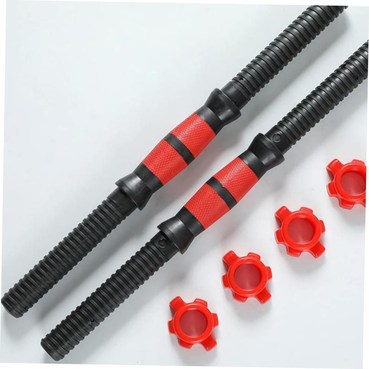 2pcs Dumbbell Connecting Rod for Strength Training Non-slip Handle Bar Extension for Home Gym Workouts