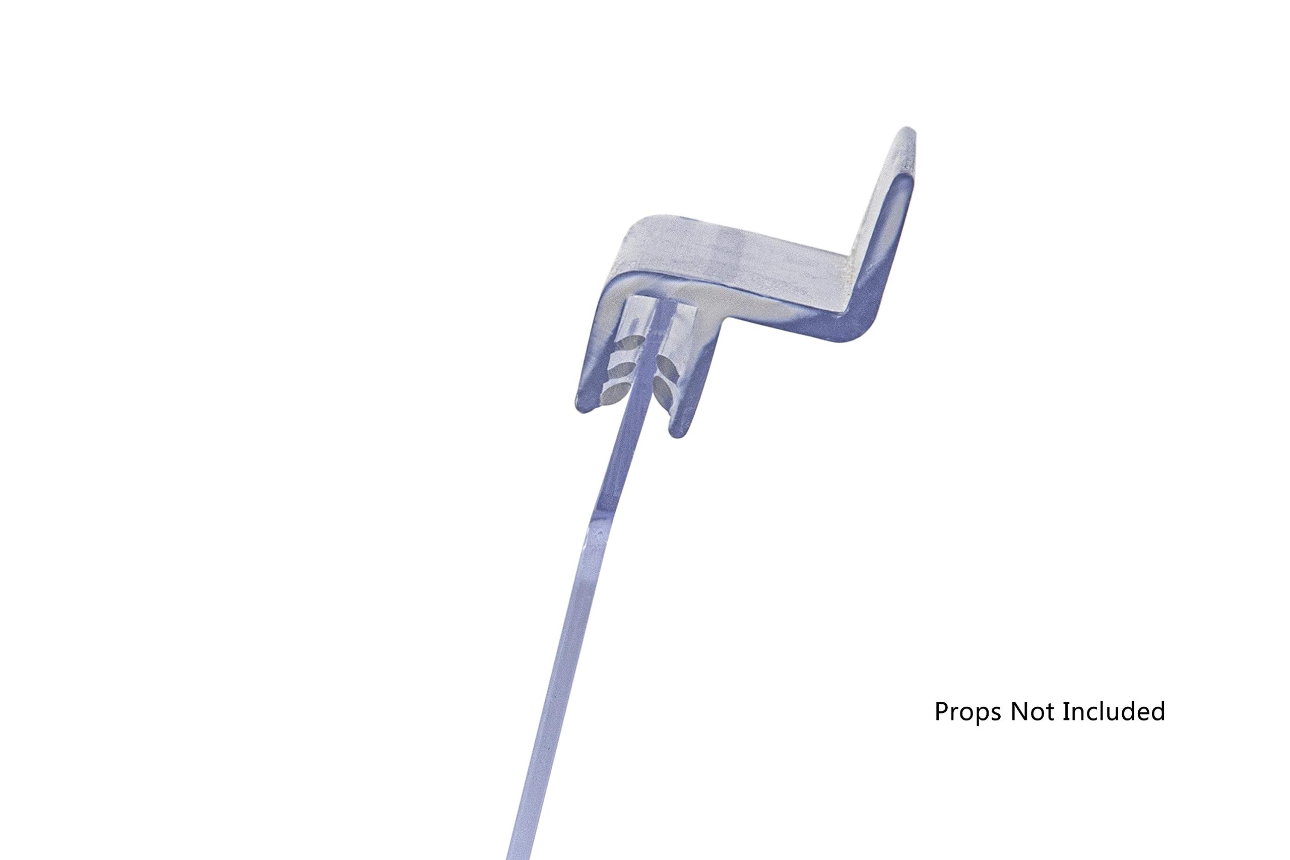 12 Pack Slatwall Adapter Attachment PVC Z Bar Slatted Wall Fixture Retail and Boutique Hardware Accessory by Marketing Holders