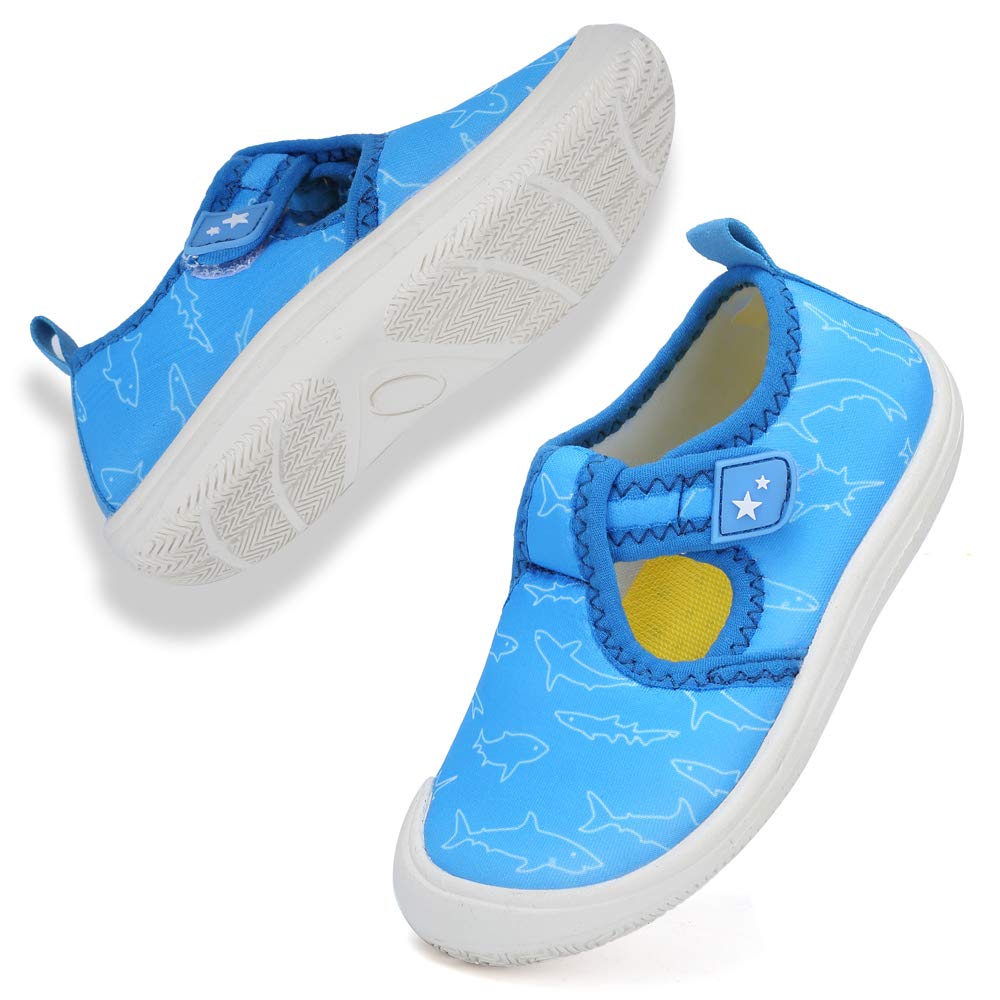 Rokiemen Kids Water Shoes Boys Girls Summer Walking Sandals Quick Dry Aqua Barefoot Beach Swim Surf Aquatic Sport Shoes Closed-Toe