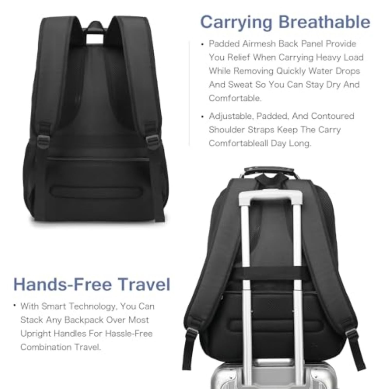 Zaino da Viaggio per Laptop Extra Grande Men37l Gioco Pollici-black-17 3